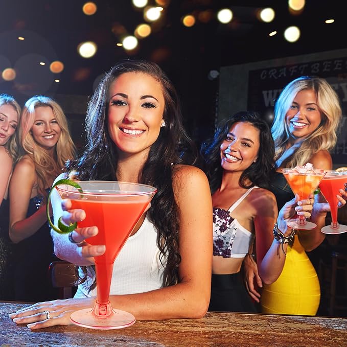 50 Pack 7 oz Plastic Martini Glasses - Image 7