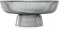 Navaris Glass Fruit Bowl - Decorative Fluted Colored Glass Bowl for Fruit Snacks Candy - 10.2" Diameter Table Centerpiece Dish - Black Tinted