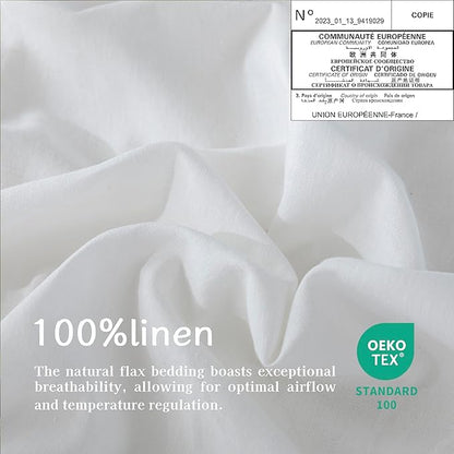 EVERLY 100% Pure Linen Round Tablecloths 70Inch Round Machine Washable Tablecloth for Thanksgiving,Decorative Halloween,Buffet Parties,Picnic,Events,Weddings and Restaurants-White