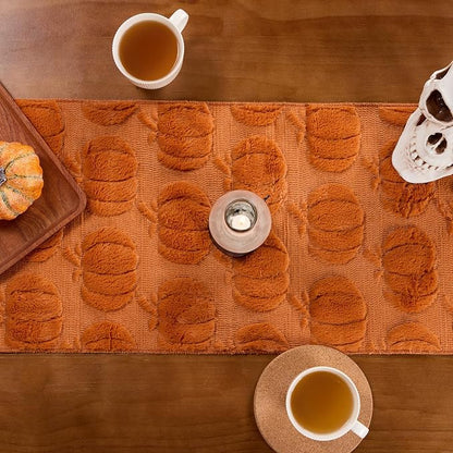 Caramel Pumpkins Halloween Table Runner Seasonal Autumn Kitchen Dining Table - Image 7