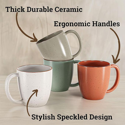 Ceramic Coffee Mugs Set of 4, 16oz Durable Microwave Safe Cups - Image 2