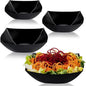 PLASTICPRO Disposable Square Serving Bowls, Party Snack or Salad Bowl, Plastic by PLASTICPRO