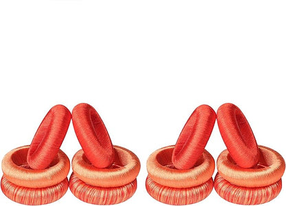 Thread Napkin Ring Set of 24 - Beautiful Elegant Fancy Decorative Napkin Holder for Dining Table Décor, Farmhouse, Wedding, Dinner, Party, Family Gathering, Easter, Everyday Use - Red Combo