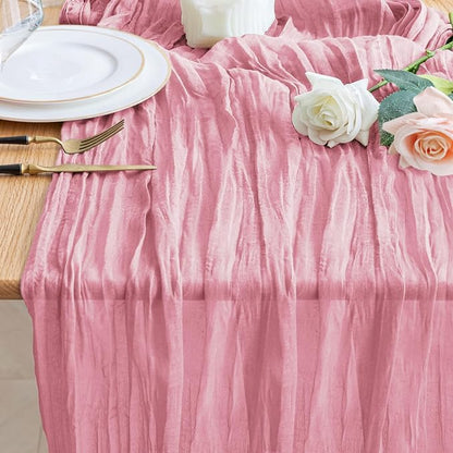 Cheesecloth Table Runner 10FT Boho Gauze Runner by Wokceer