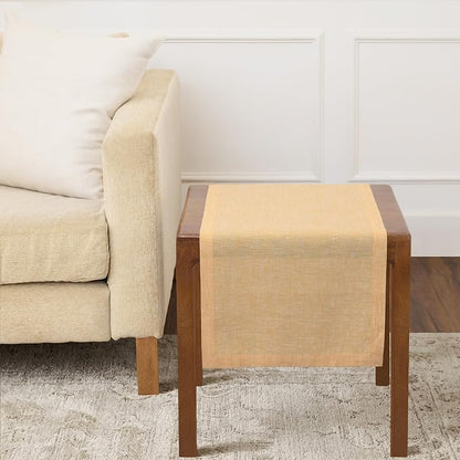 Solino Home 100% Pure Linen Table Runner Golden Nugget, Athena 14 x 36 in | by SolinoHome