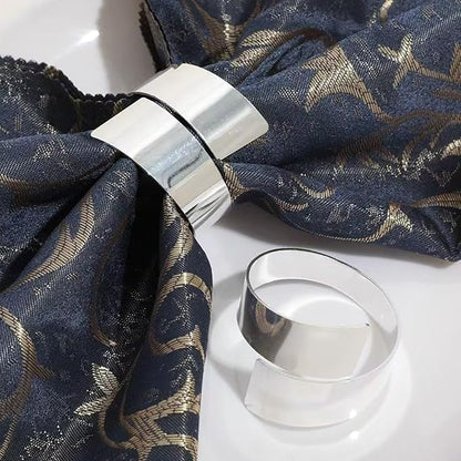 Set of 6 Elegant Silver Napkin Rings, Perfect Table Setting Decor - Image 3