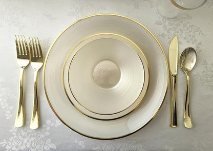 " OCCASIONS " 640pcs set-Wedding Party Disposable Plastic Plate Set -80 x 10'' - Image 5