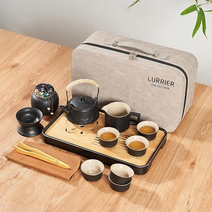 LURRIER Gongfu tea sets, Portable Ceramic TeaSet, Asian Tea sets - Image 4