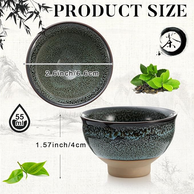 Skyley 6 Pieces Korean Soju Shot Glasses Sets Porcelain Cups Korean Ceramic - Image 2