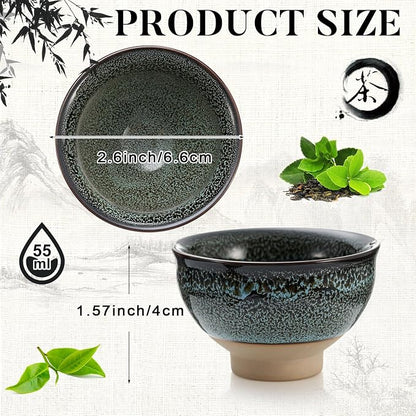 Skyley 6 Pieces Korean Soju Shot Glasses Sets Porcelain Cups Korean Ceramic - Image 2