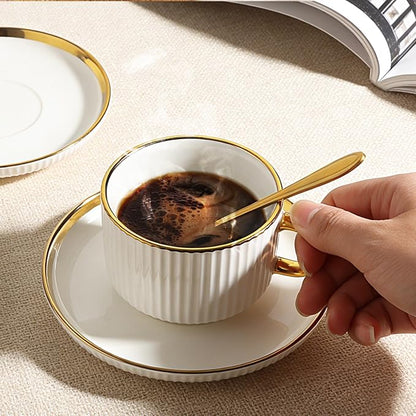 Cappuccino Cups Set of 4, 7oz Espresso Cups Set - Image 2