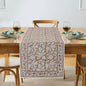 Oak Brown Hand Block Print 100% Cotton Reusable Table Runner 16" X 106" Inches by Ridhi