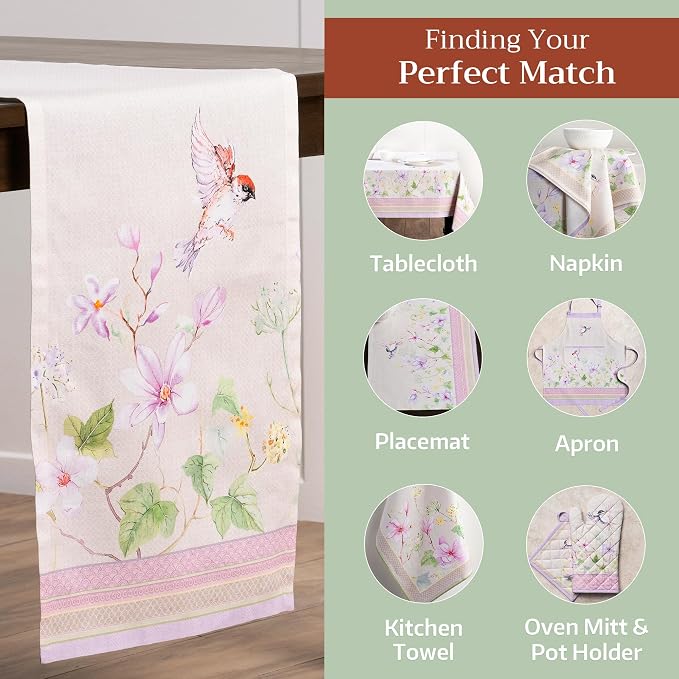 Maison d' Hermine Table Runner 100% Cotton 14.50" x 72" | Table Runners 72 - Image 5