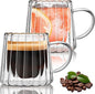 Joeyan Double Walled Glass Coffee Mugs, Latte Cappuccino Tea Cups by JoeyanHousehold
