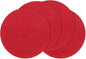 SHACOS Round Placemats Set of 4 Non Slip Washable Place Mats 15 inch Cotton by SHACOS