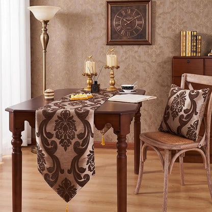 NAPEARL Elegant Luxury Damask Table Runner - Image 2
