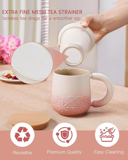 ZENS Tea Mug with Infuser and Lid - Image 3