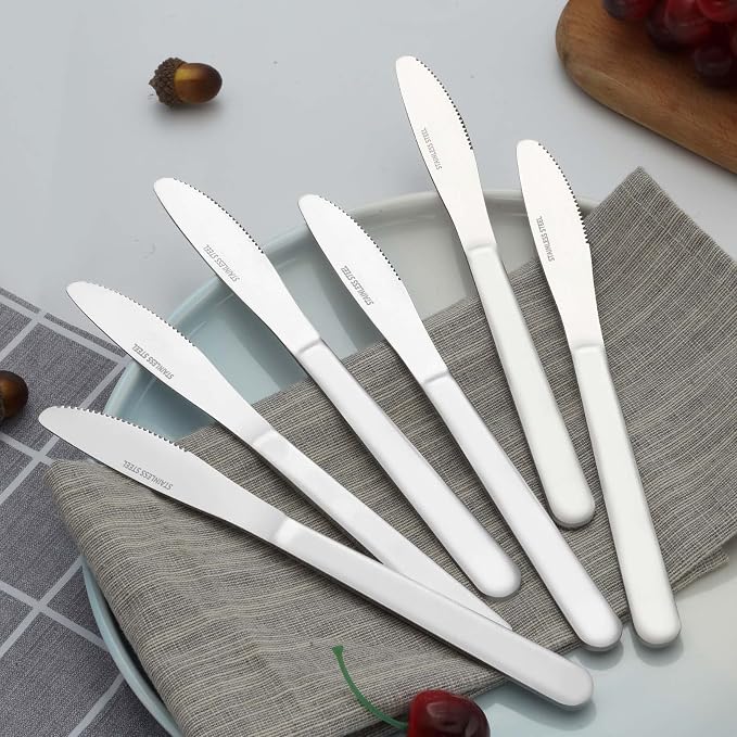 24 Pieces Dinner Knives Set, 8.1" Inches Table Knives Set, Durable Butter Knife - Image 5