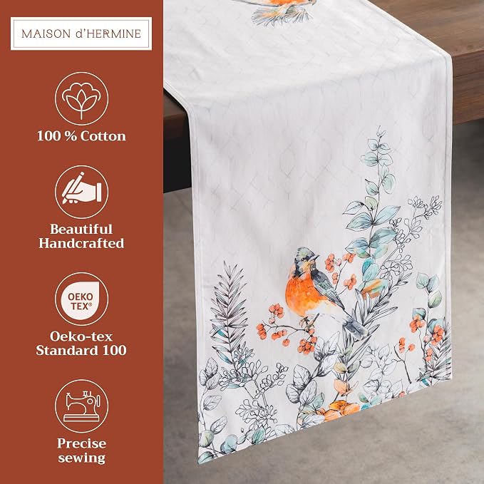 Maison d' Hermine Table Runner 100% Cotton 14.50" x 108" | Table Runners 108 - Image 2