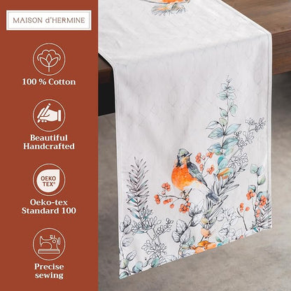Maison d' Hermine Table Runner 100% Cotton 14.50" x 108" | Table Runners 108 - Image 2