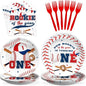 Greencian 96PCS Baseball 1st Birthday Party Decorations Baby Boy Serves 24 | by Grencian