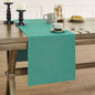 Basic Linen Style Table Runner, 14x36 Inch Teal | Mitered Corner Design by ZEEMARTONLINE