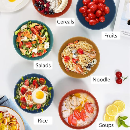 PYRMONT Unbreakable Cereal Bowl 26 OZ Alternative Plastic Bowls Reusable Wheat - Image 6