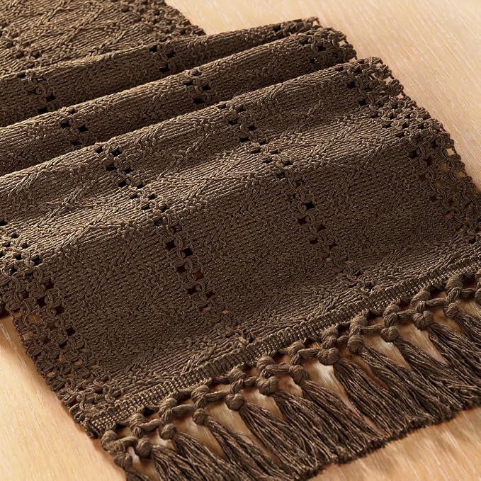 Boho Table Runner Summer Farmhouse Rustic Dining Dresser Scarf Home Decor | - Image 2