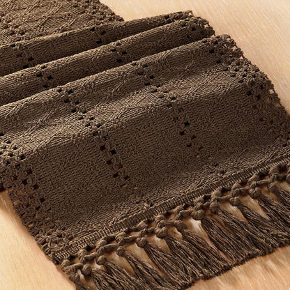 Boho Table Runner Summer Farmhouse Rustic Dining Dresser Scarf Home Decor | - Image 2