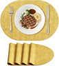 Placemats Set of 4, 11.8 x 17 Inch, Waterproof Wipeable Reversible PU Placemat by homing