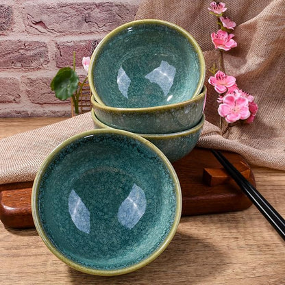 Porcelain Rice Bowls Ceramic Sushi Bowl Set of 4 Perfect - Image 2