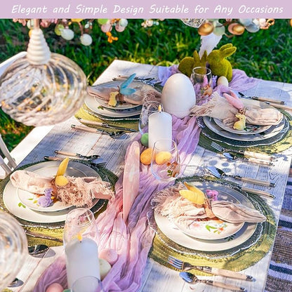 12 Pack 10Ft Cheesecloth Table Runner 35x120 Inch Boho Gauze Table Runner - Image 7