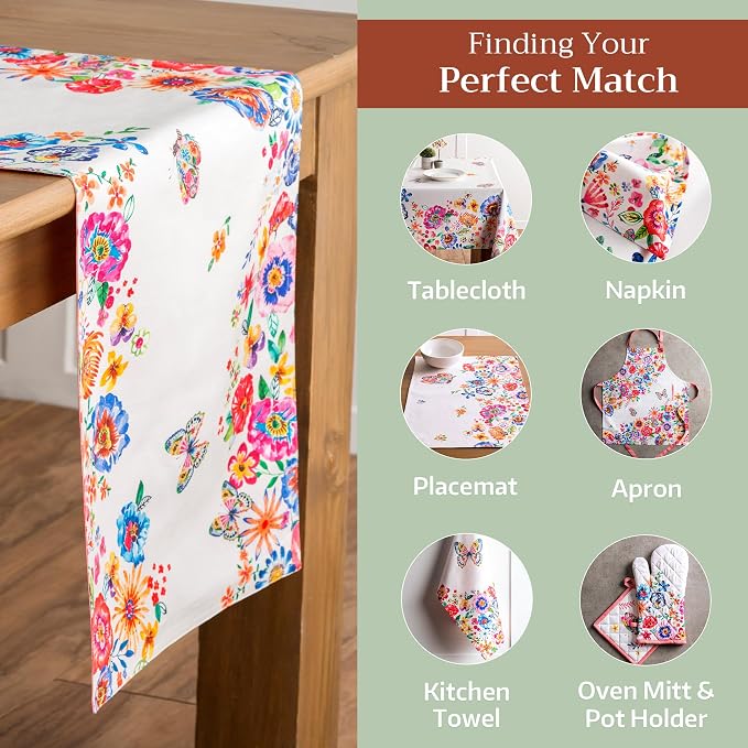 Maison d' Hermine Table Runner 100% Cotton 14.50" x 72" | Table Runners 72 - Image 5