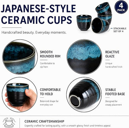 Ceramic Japanese Tea Cups, 5 oz Tea Cup, Chinese Tea Cup, Asian Teacup - Image 3