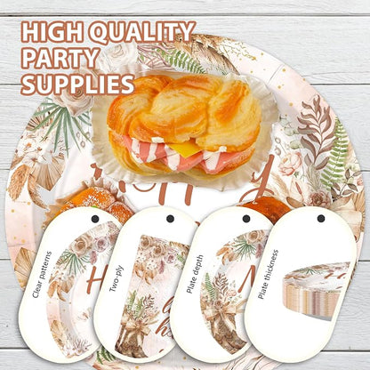 250Pcs Boho Cowgirl Bridal Shower Party Supplies - Image 4