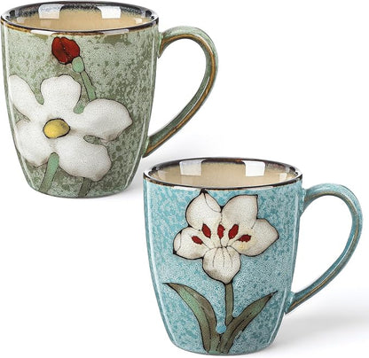 Maxdot 12oz Ceramic Coffee Mugs, Glazing Process Coffee Cup by Maxdot