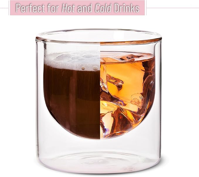 BTaT- Double Walled Drinking Glass, 4 Pack, 5 oz, Insulated Glass - Image 6