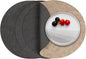Myir JUN Round Placemats Dual Sided, Faux Leather Place Mats Set of 6 Indoor Placemat for Dining Table Outdoor Place Mat Non-Slip Washable Table Mats (Gray Beige, Set of 6)