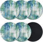 Blue Green Coasters Set of 6, Absorbent Coasters by Unknown