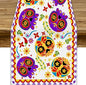 Mexican Fiesta Table Runner Decoration Skull Cinco De Mayo Dia De Los Muertos by YCness