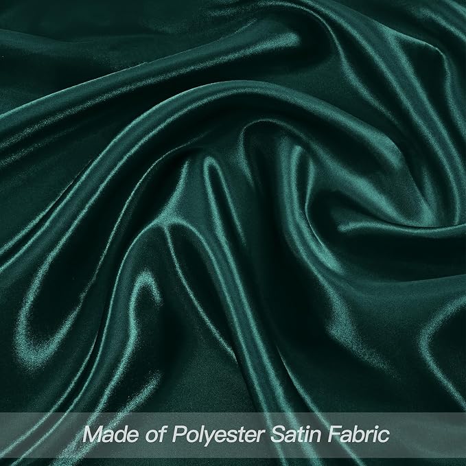 P Pothuiny 24 Pcs Green Satin Napkins 17 x 17 Inch, Satin Cloth Napkins | - Image 4
