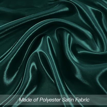 P Pothuiny 24 Pcs Green Satin Napkins 17 x 17 Inch, Satin Cloth Napkins | - Image 4