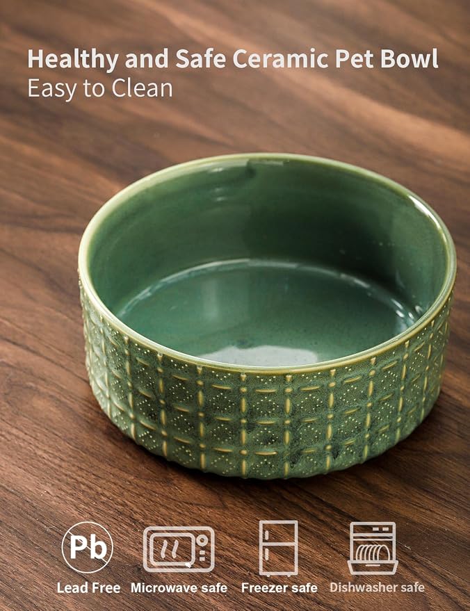 Ceramic Dog Bowl, 6.5 inch Pet Dog Food Bowl Water Bowls, Dogs Dish - Image 2