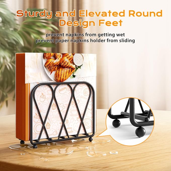 Napkin Holder for Table, Modern Decor for Home Dinner in Kitchen or Dining Room - Image 2