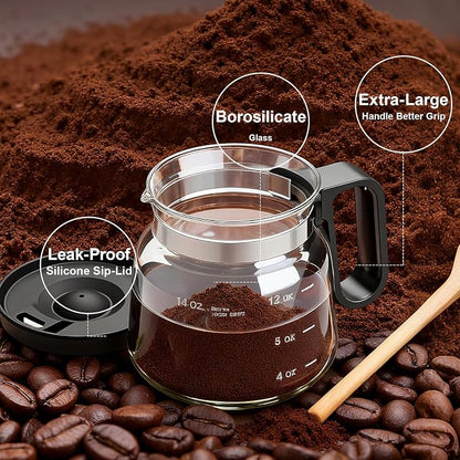 16 oz Clear Glass Coffee Pot Mug - Image 6