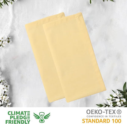 Urban Villa Cloth Napkins Set of 12 (20x20 Inches) 100% Cotton Napkins Cloth Washable Soft Durable Reusable Absorbent Table Dinner Napkins Cloth for Hotel Lunch Restaurant Weddings Parties – Yellow