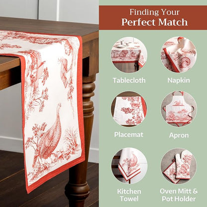 Maison d' Hermine Table Runner 100% Cotton 14.50" x 72" | Table Runners 72 - Image 5