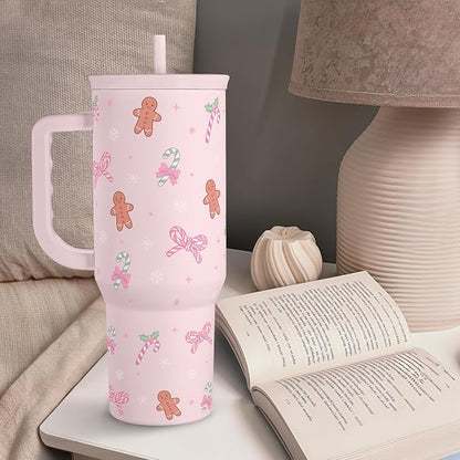 SANDJEST Christmas Theme 40oz Slider Tumbler - Image 8