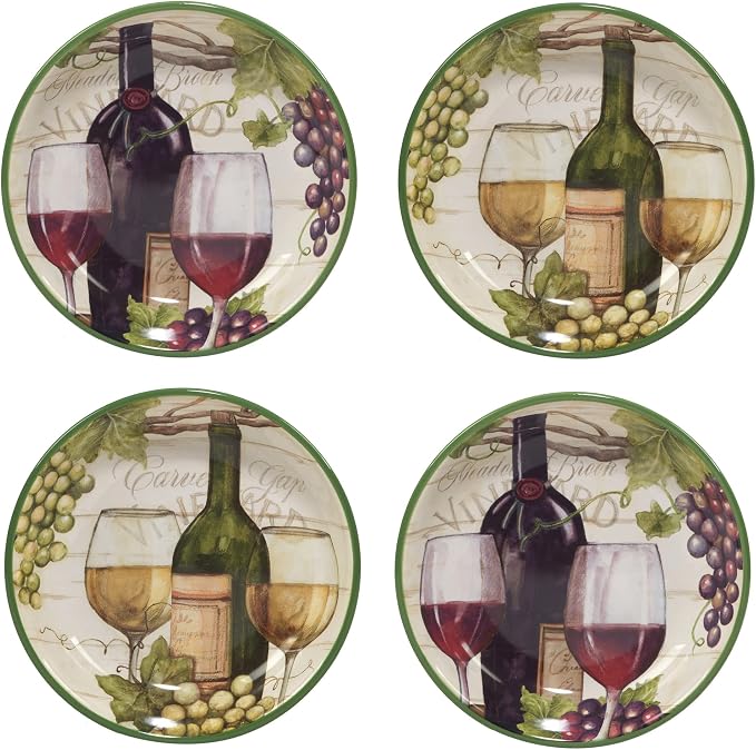 Certified International Meadow Brook 38 oz. Soup/Pasta Bowls, 2 Assorted Designs by CERTIFIEDINTERNATIONAL