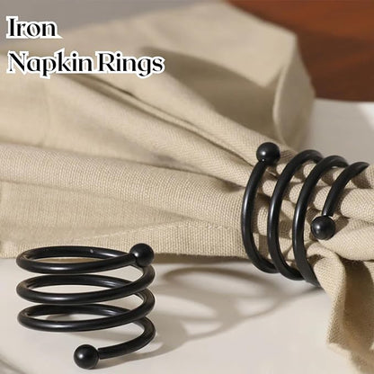 ALPHA Living HOME Metal Spiral Napkin Rings Set of 12 - Image 6